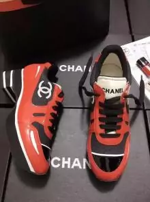 chaussure chanel femme imitation leisure sports chaussures patent leather orange